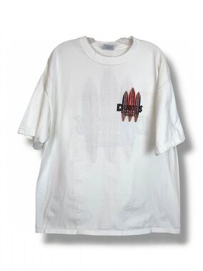 Duke’s Waikiki Canoe Club Custom Company Vintage White Short Sleeve Tee Shirt XL